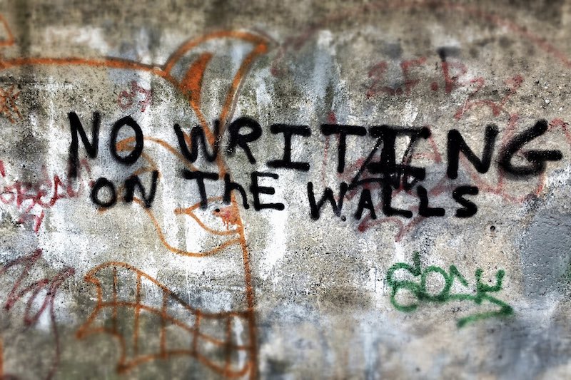 no writing on the wall